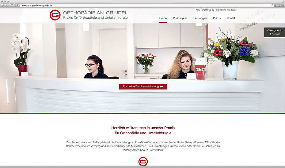 orthopaedie hamburg webdesign