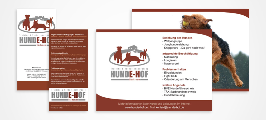 grafiker elmshorn hundehof flyer